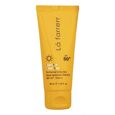 کرم ضد آفتاب + ضد لک بی‌رنگ لافارر SPF 50 | مناسب پوست خشک و معمولی