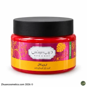 کرم ژل آبرسان بدن تروپیکال دیپ سنس ۲۵۰ میلی‌لیتر با بسته‌بندی قرمز