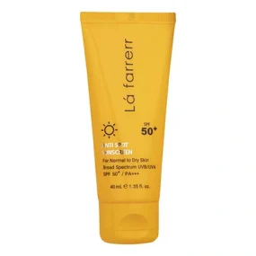 کرم ضد آفتاب + ضد لک بی‌رنگ لافارر SPF 50 | مناسب پوست خشک و معمولی