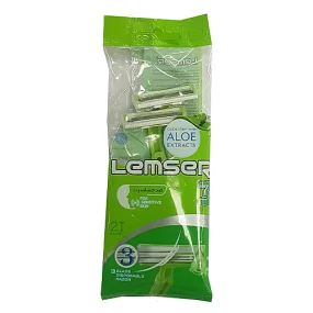 خودتراش مردانه لمسر مدل 3 لبه صابون دار Aloe Extracts